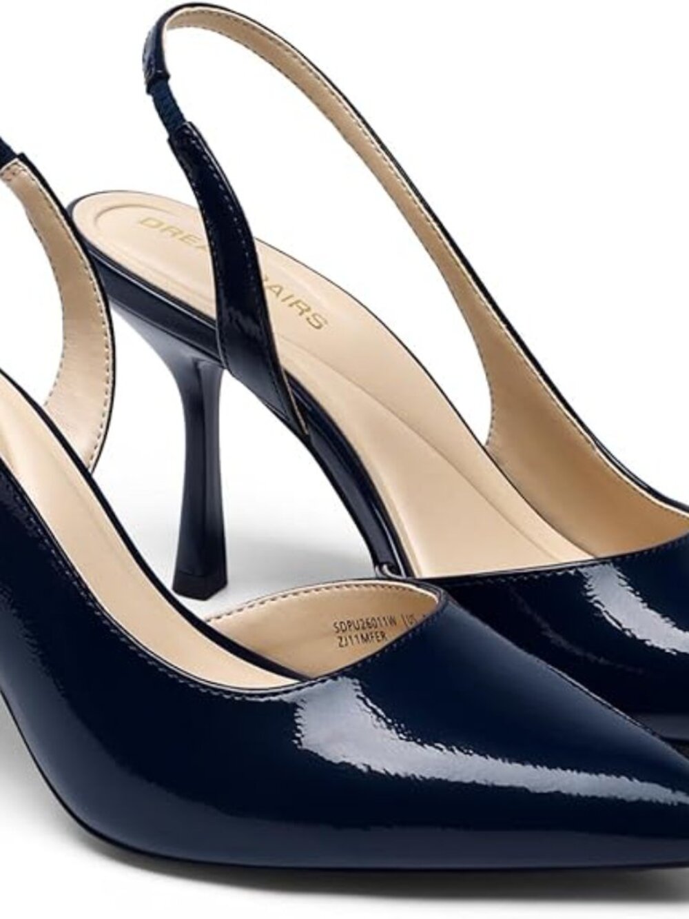 Women's Slingback Closed Pointed Toe Kitten Heels High Stiletto Dress Shoes Wedd